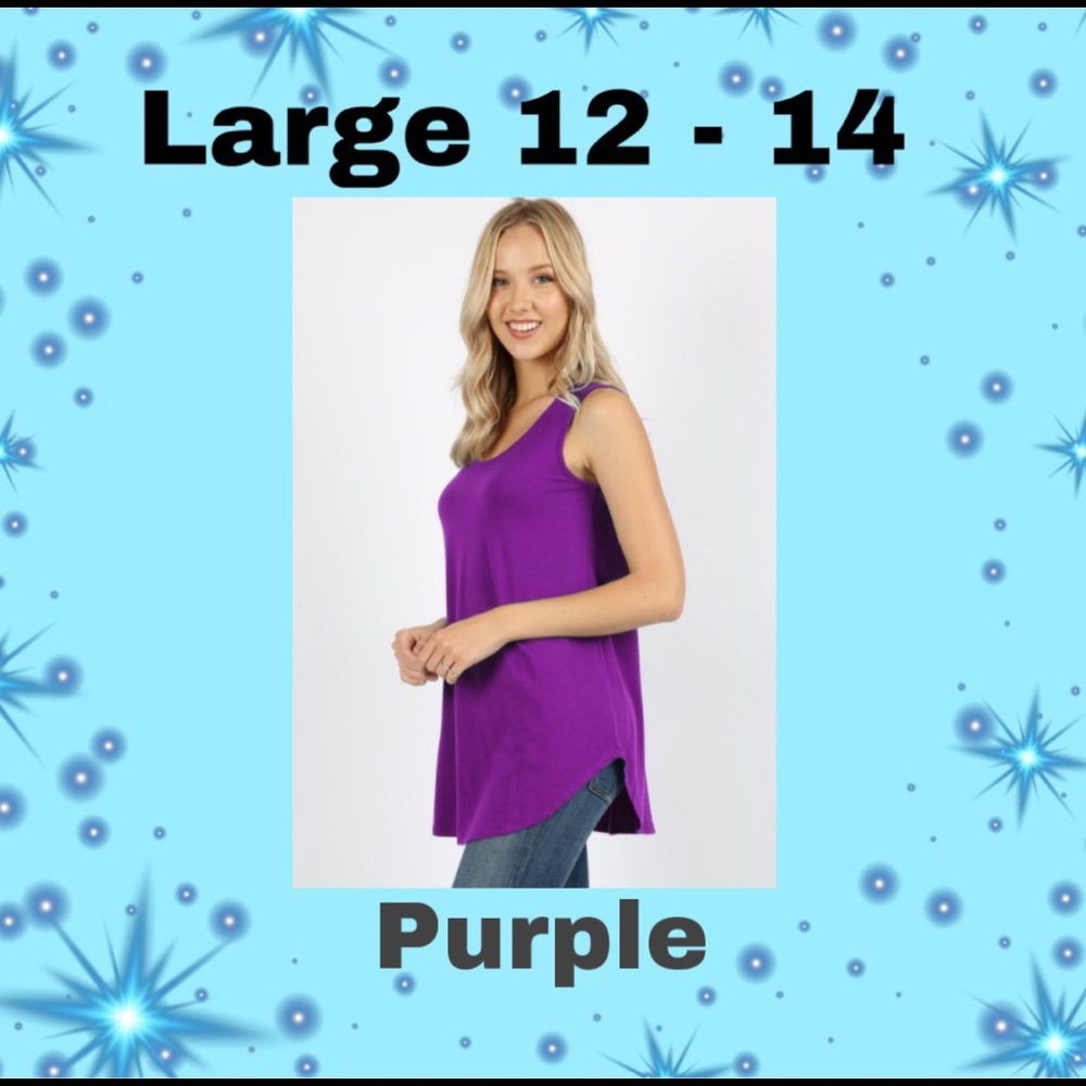 Round Neck Round Hem Sleeveless Top - Brand New